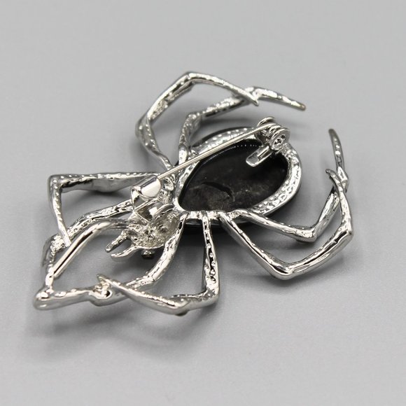 Spider pin brooch silver tone shell new - Picture 5 of 6